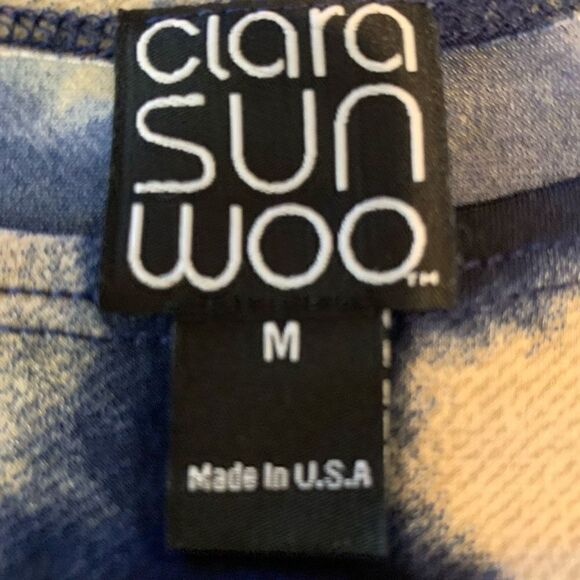 Clara Sun Woo Tie Dye Geometric Diamond Print Tunic Top Blouse Size M - Picture 7 of 9